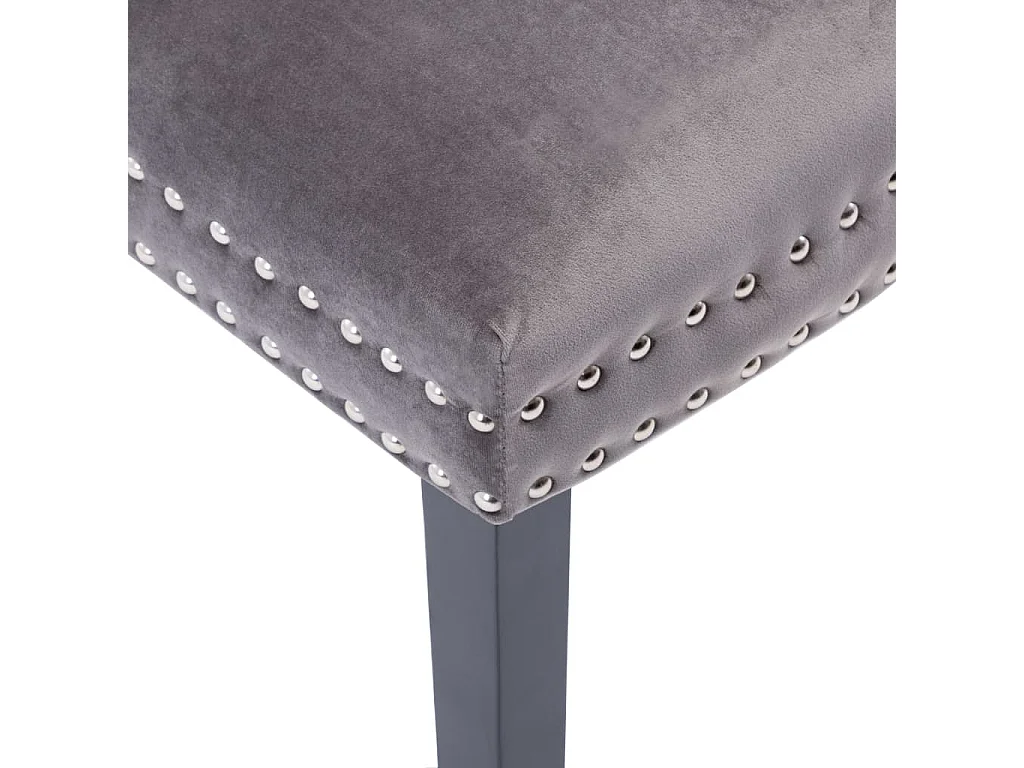 Cadeiras de jantar 4 pcs veludo cinzento