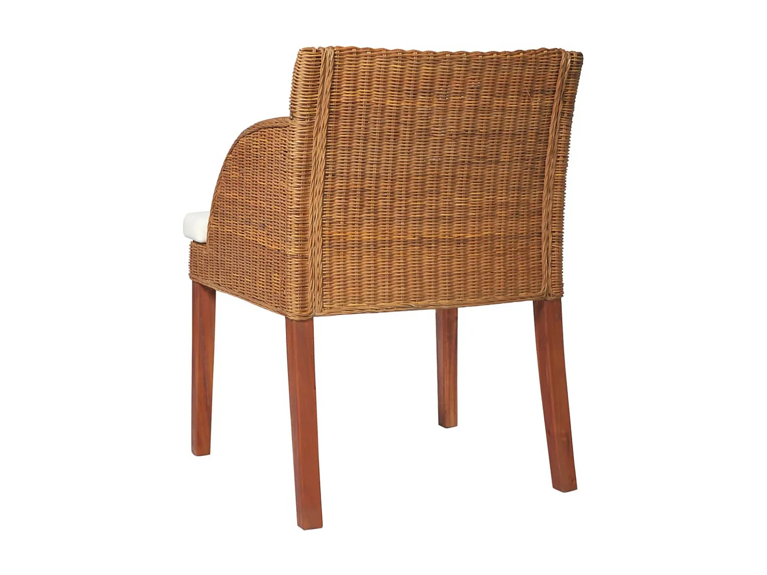 Esszimmerstühle mit Kissen 2 Stk. Hellbraun Natur Rattan