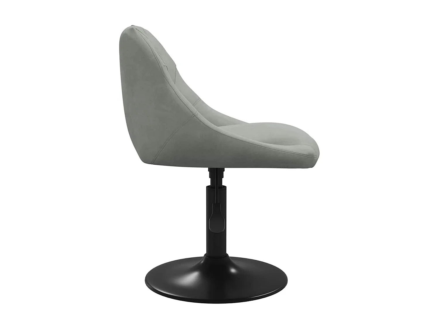 Eetkamerstoel fluweel lichtgrijs