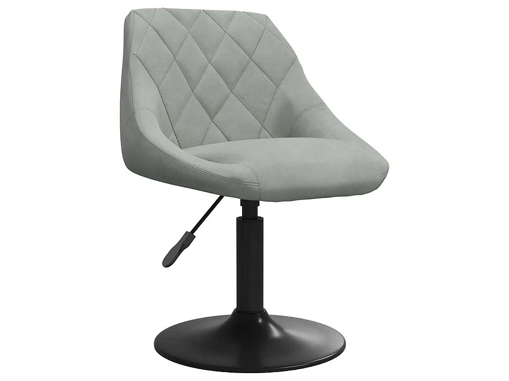 Chaise de salle à manger Gris clair Velours