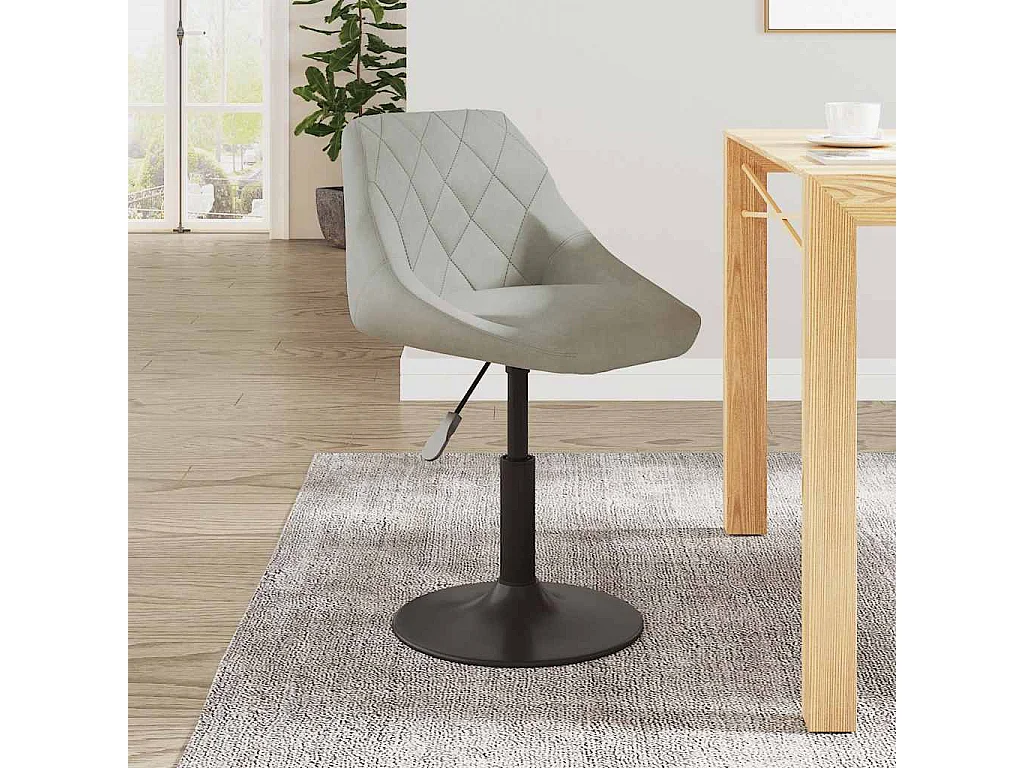 Chaise de salle à manger Gris clair Velours