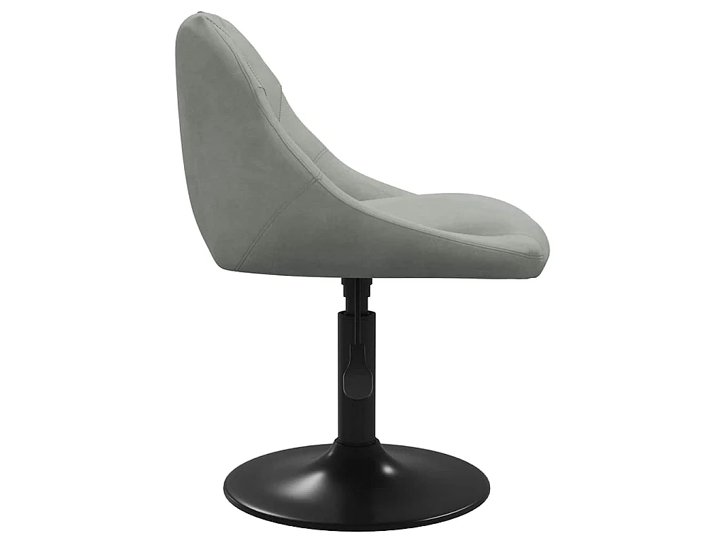 Chaise de salle à manger Gris clair Velours