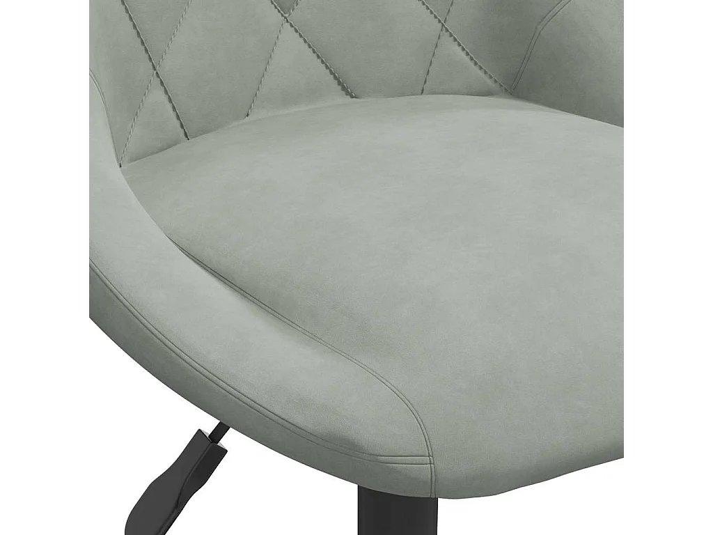 Chaise de salle à manger Gris clair Velours