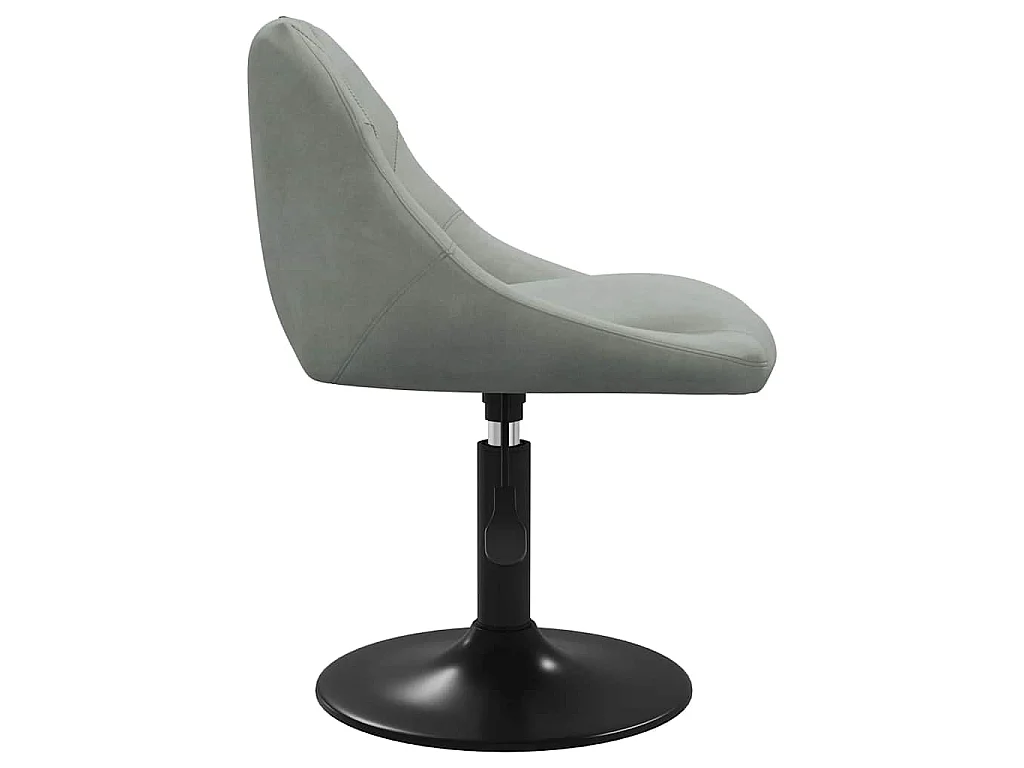 Chaise de salle à manger Gris clair Velours