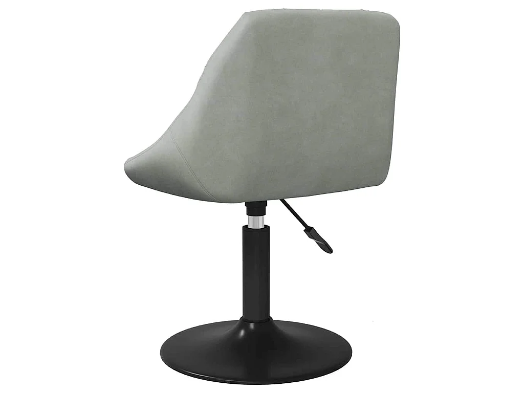 Chaise de salle à manger Gris clair Velours