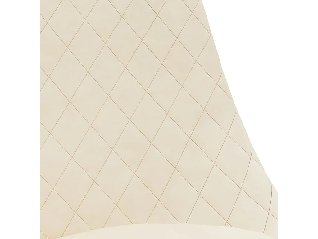 Chaises à manger pivotantes lot de 4 Crème Velours