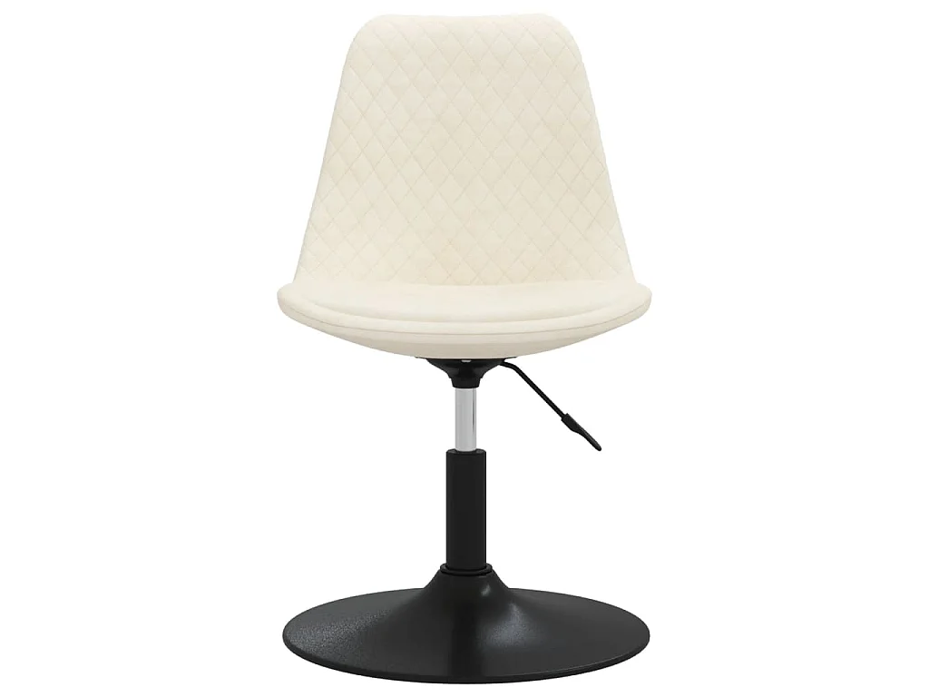 Chaises à manger pivotantes lot de 4 Crème Velours