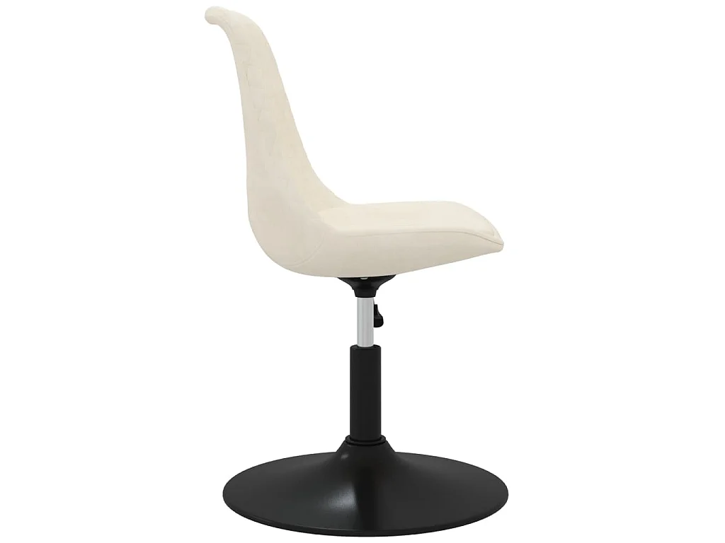 Chaises à manger pivotantes lot de 4 Crème Velours