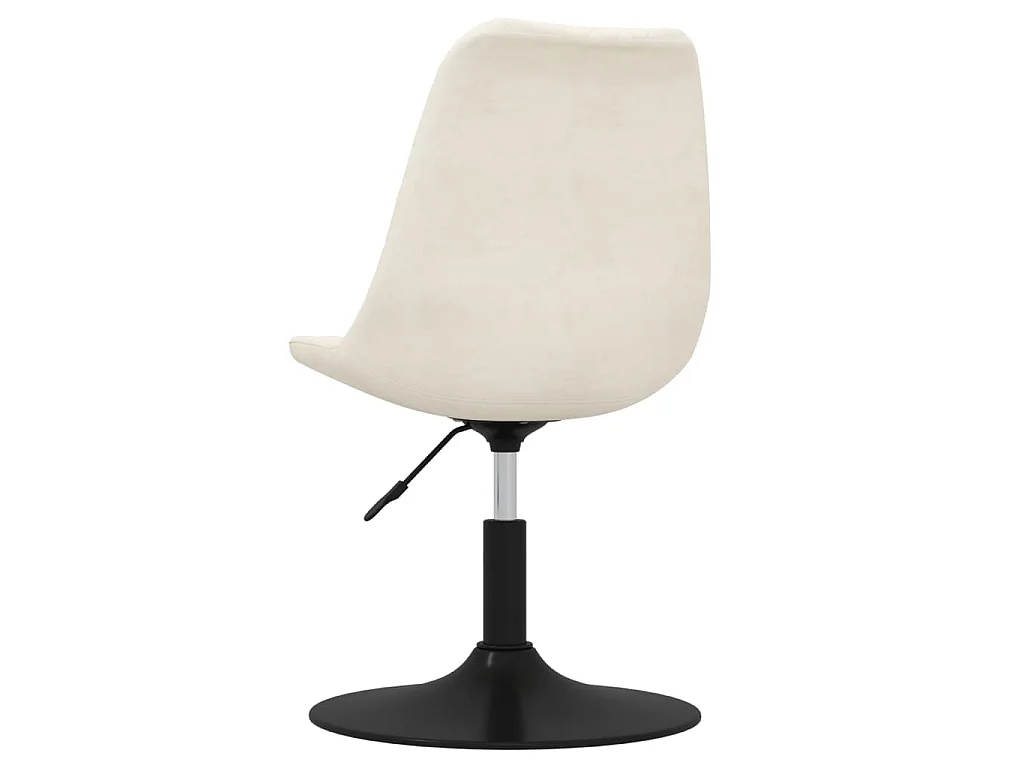 Chaises à manger pivotantes lot de 4 Crème Velours