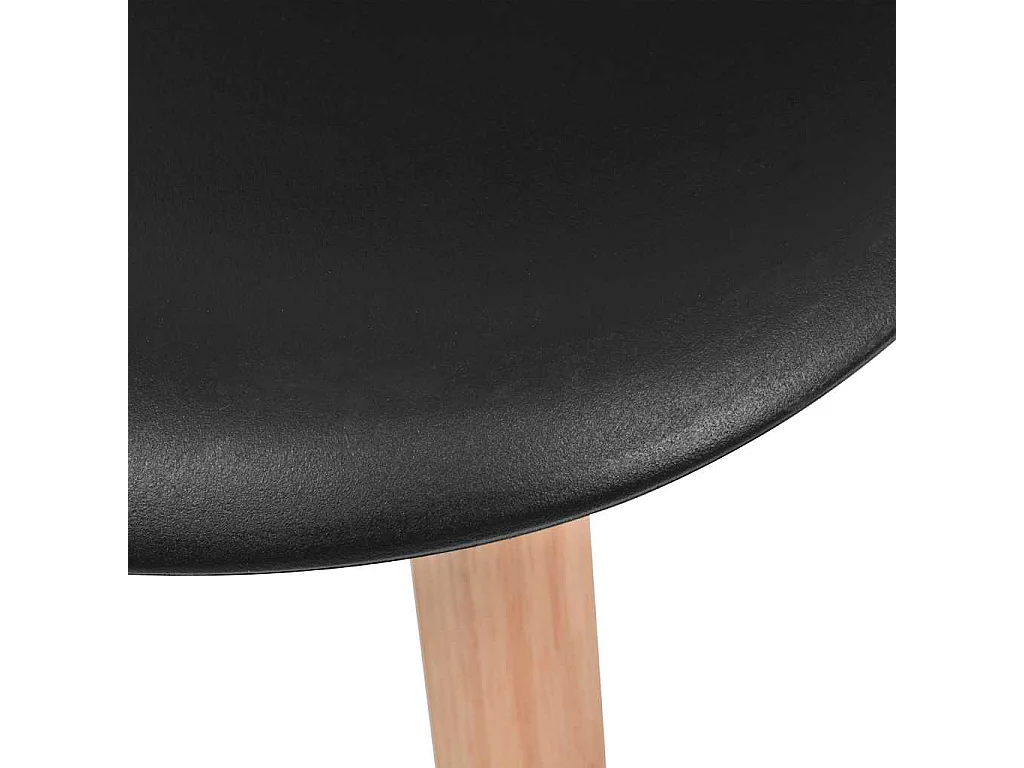 Chaises à manger lot de 4 Noir Plastique