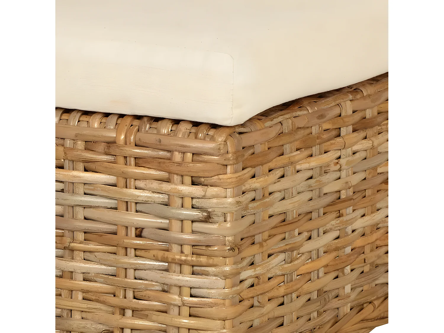 Sedie Sala da Pranzo 2 pz in Rattan Kubu e Legno di Mango