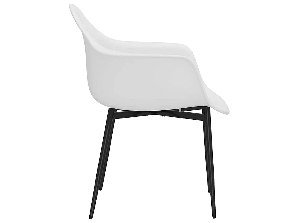 Chaises à manger lot de 6 blanc PP