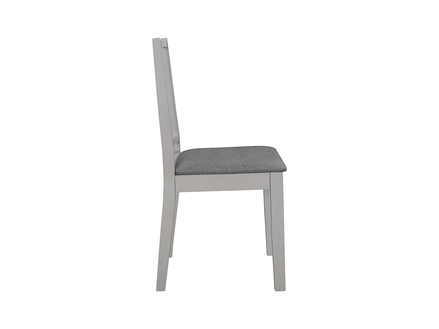 Chaises à manger avec coussins lot de 4 gris bois solide