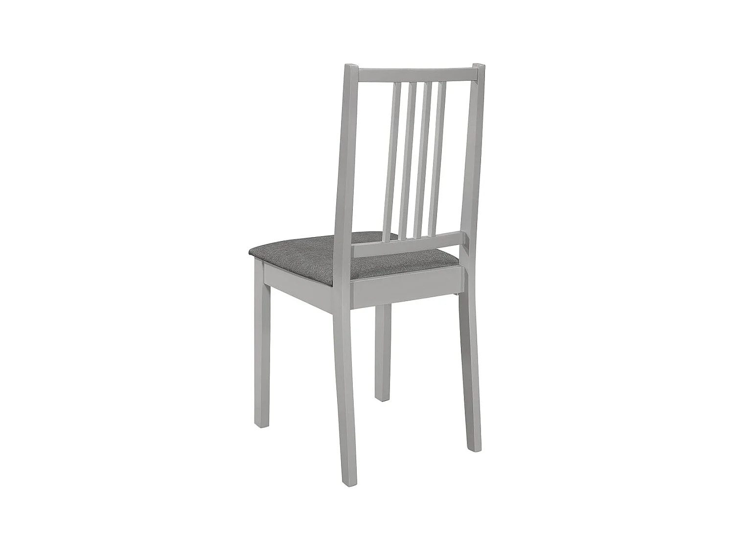 Esszimmerstühle mit Polstern 4 Stk. Grau Massivholz