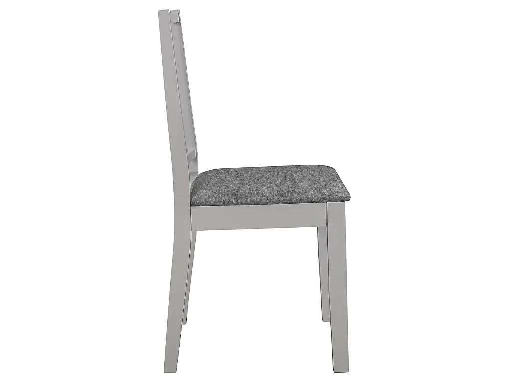 Cadeiras de jantar com almofadões 4 pcs madeira maciça cinzento