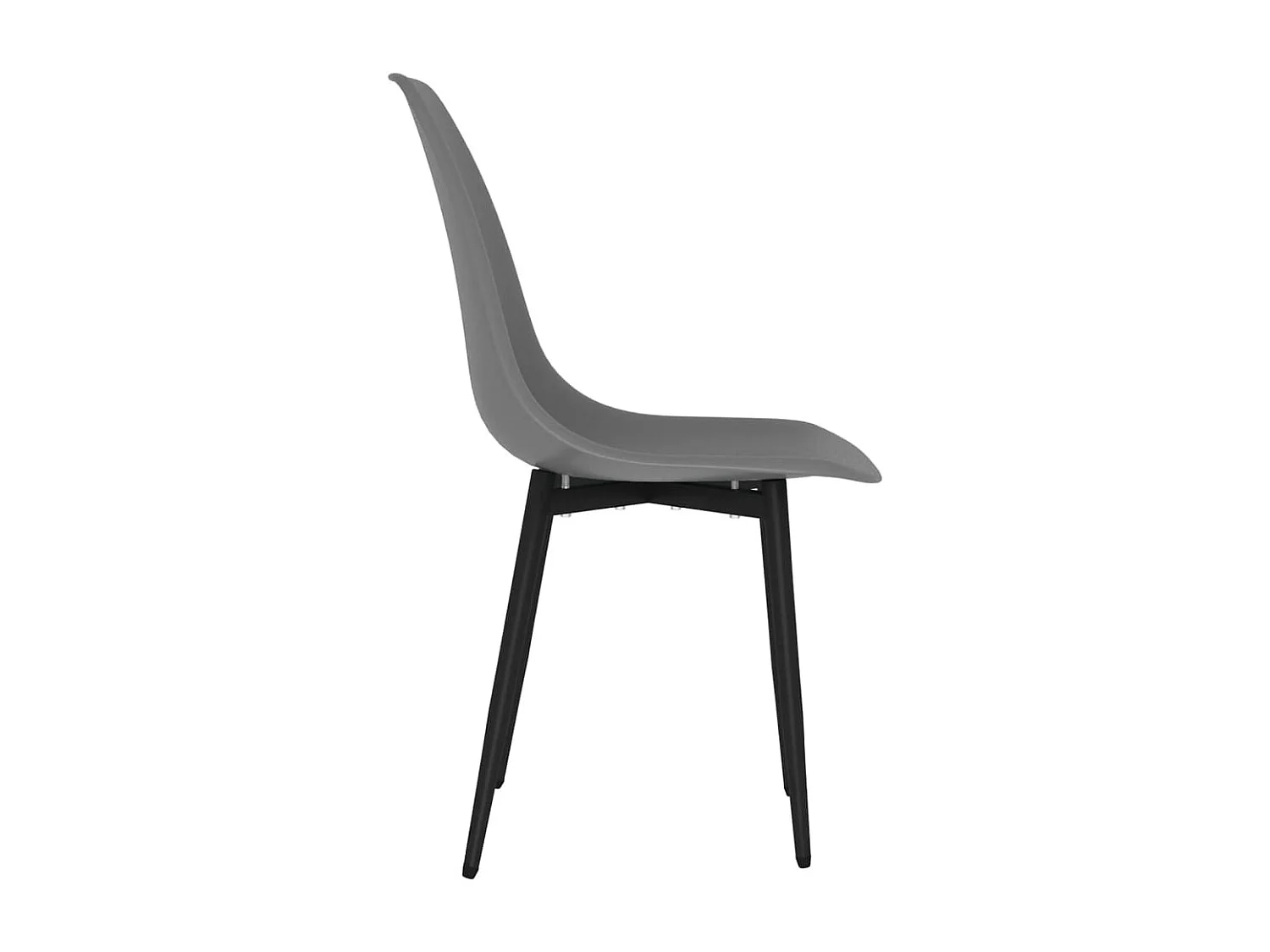Chaises à manger lot de 4 gris PP