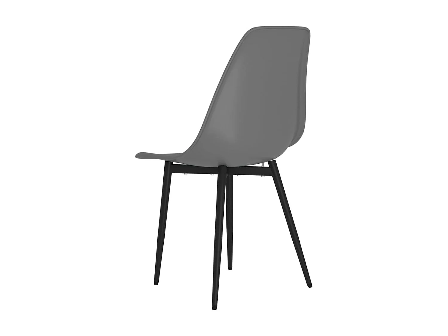 Chaises à manger lot de 4 gris PP