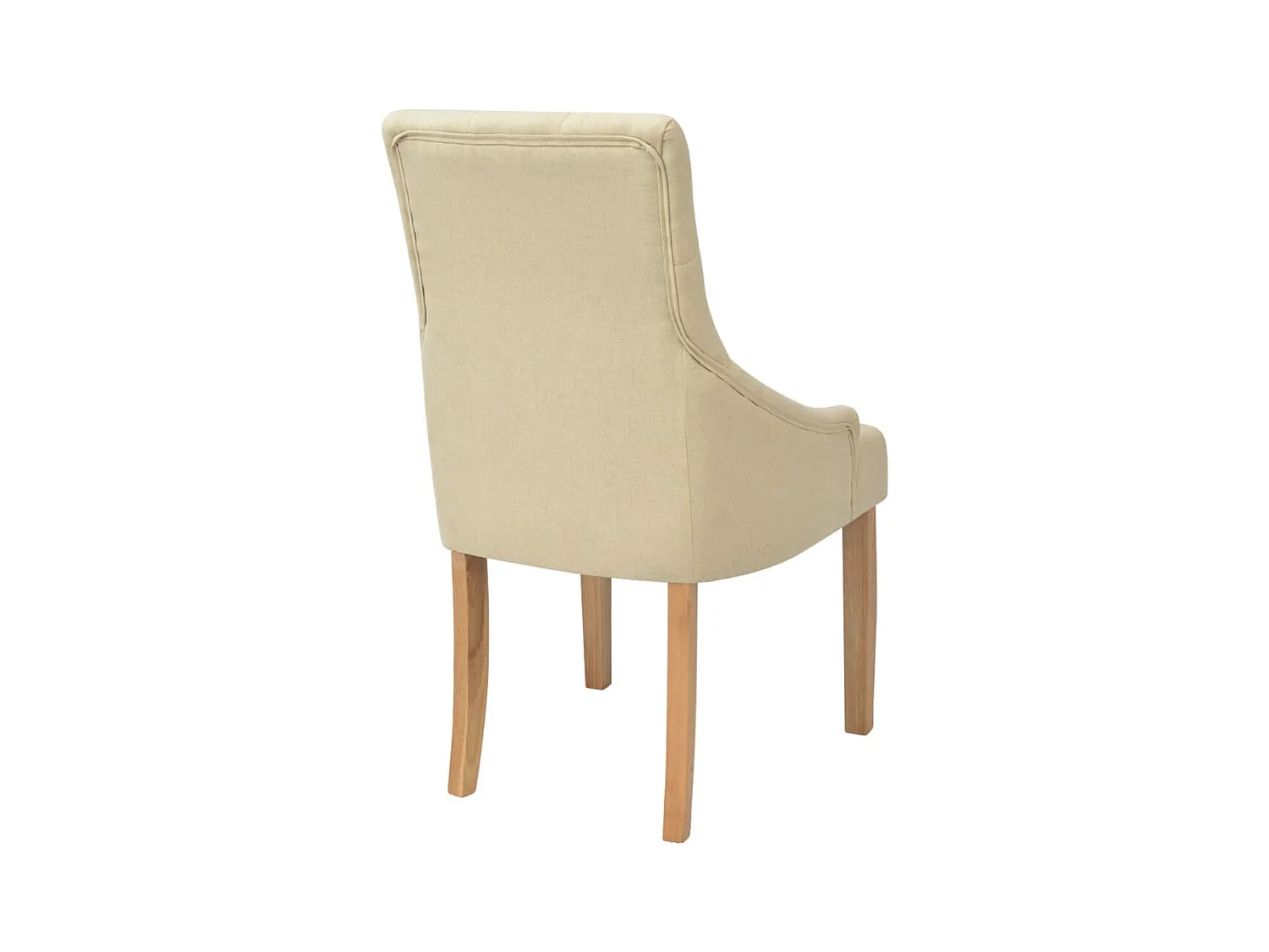 Chaises à manger lot de 6 crème tissu