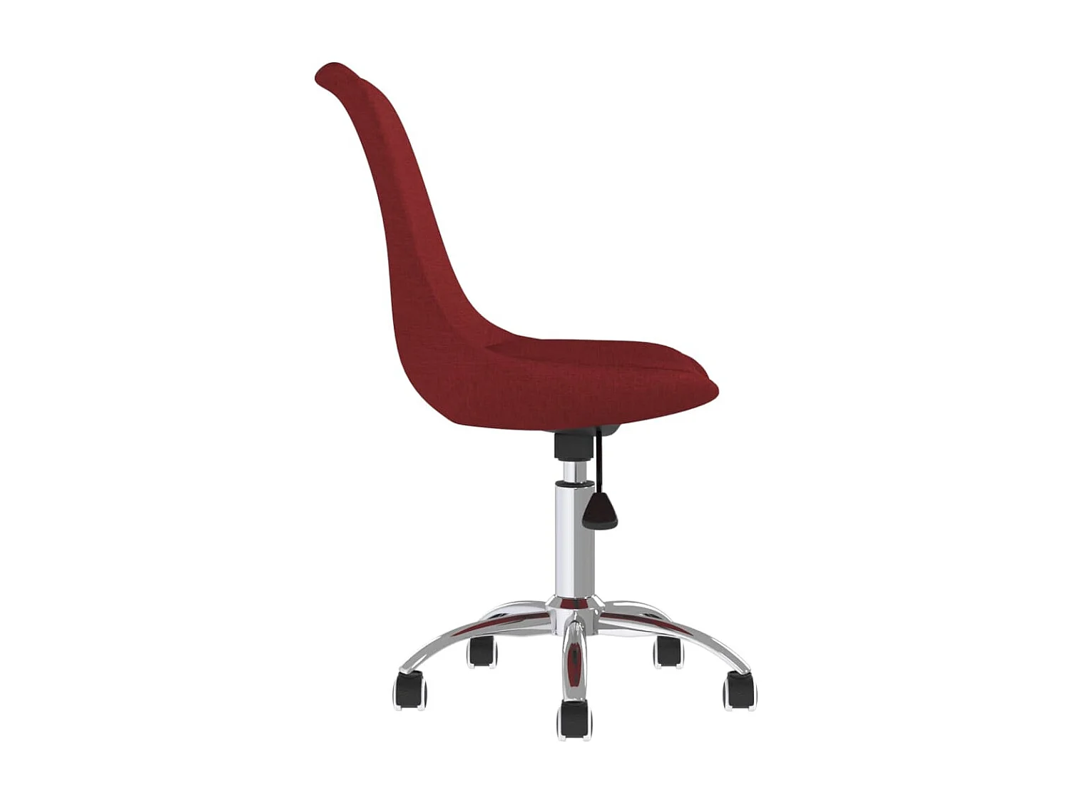 Chaises pivotantes à manger lot de 2 Rouge bordeaux Tissu