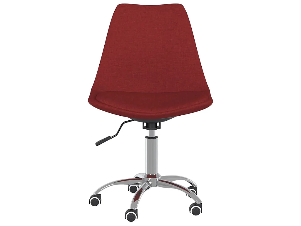 Chaises pivotantes à manger lot de 2 Rouge bordeaux Tissu