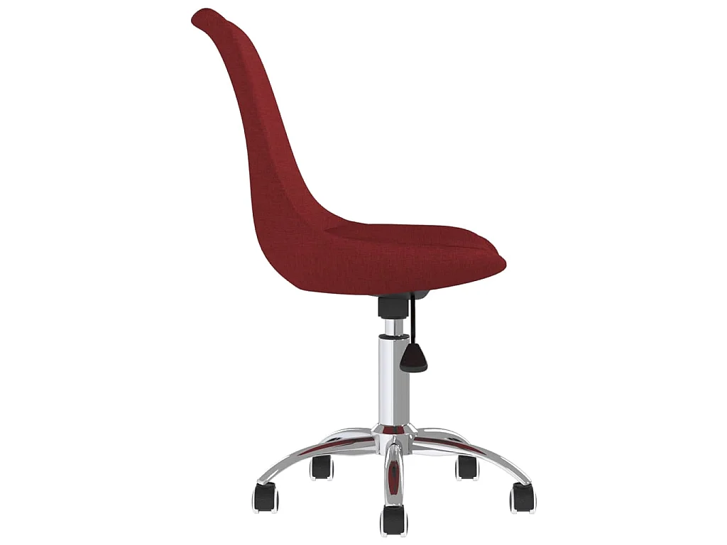 Chaises pivotantes à manger lot de 2 Rouge bordeaux Tissu