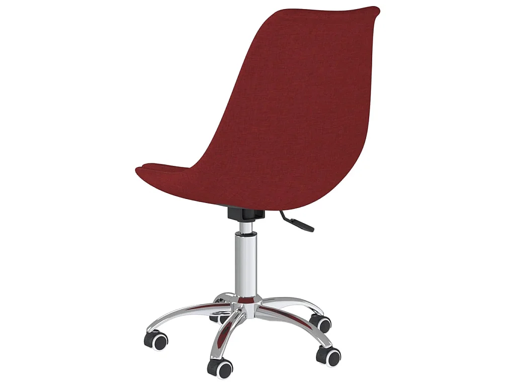 Chaises pivotantes à manger lot de 2 Rouge bordeaux Tissu