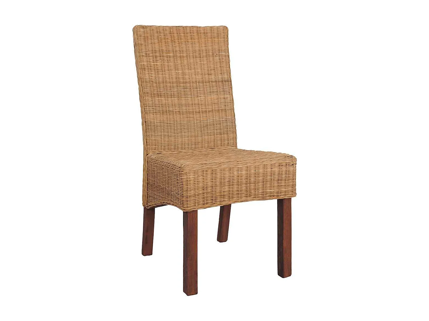 Sedie da Pranzo 2 pz Marroni in Rattan Naturale