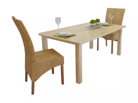 Kauf Unique Esszimmerstühle 2 Stk. Braun Natur Rattan