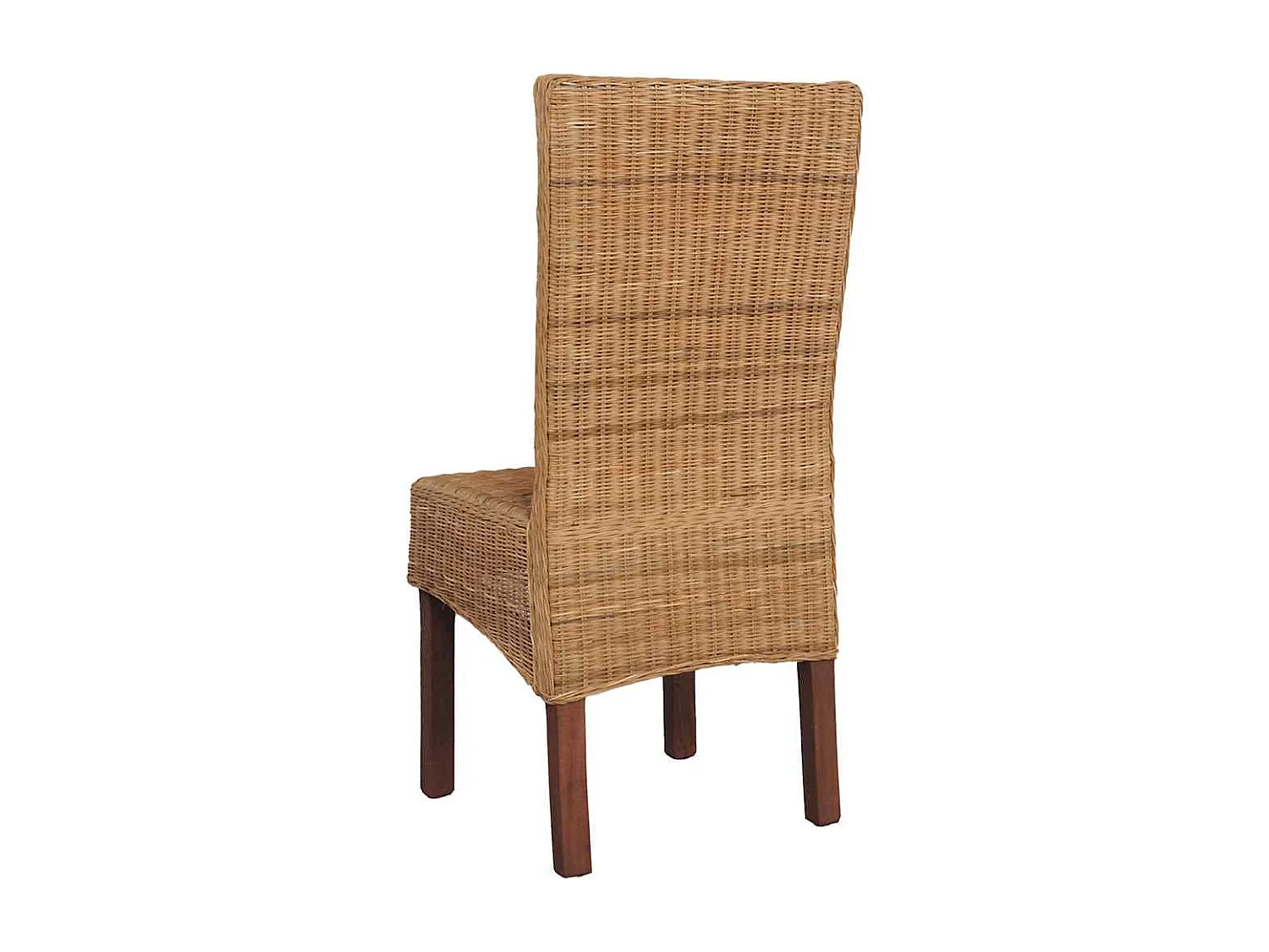 Sedie da Pranzo 2 pz Marroni in Rattan Naturale