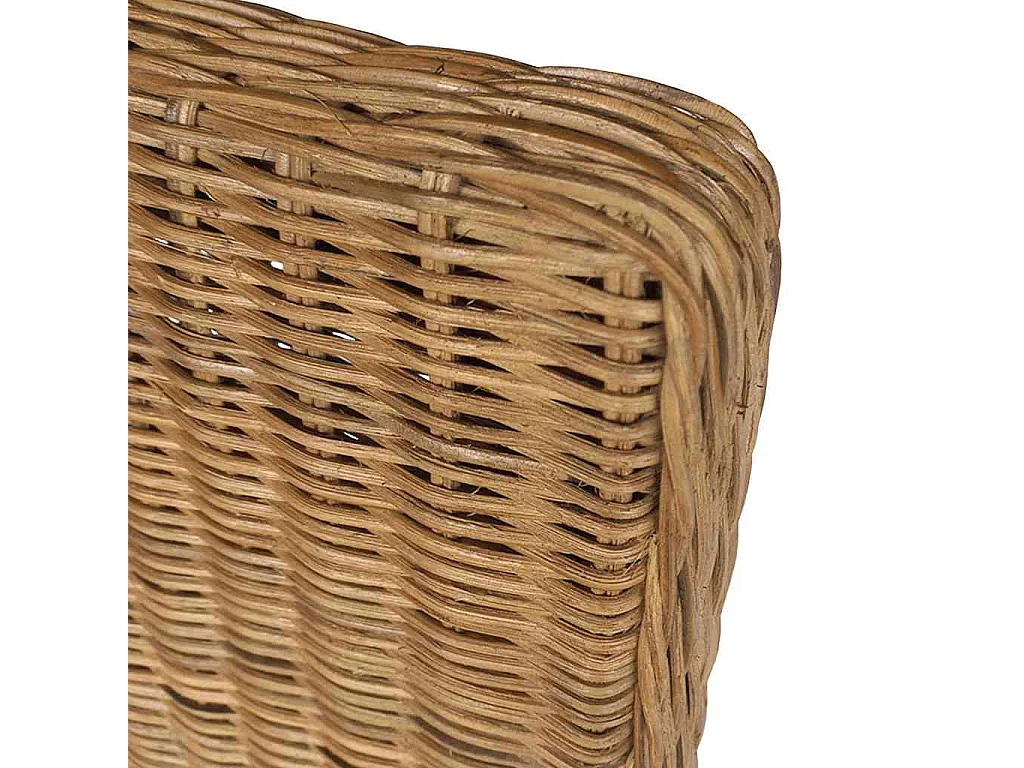 Cadeiras de jantar 2 pcs vime genuíno castanho