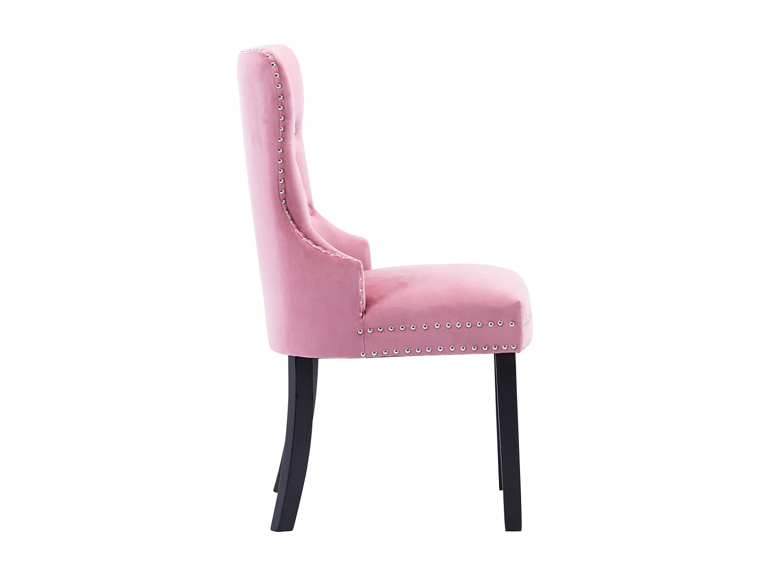 Cadeiras de jantar 2 pcs veludo rosa