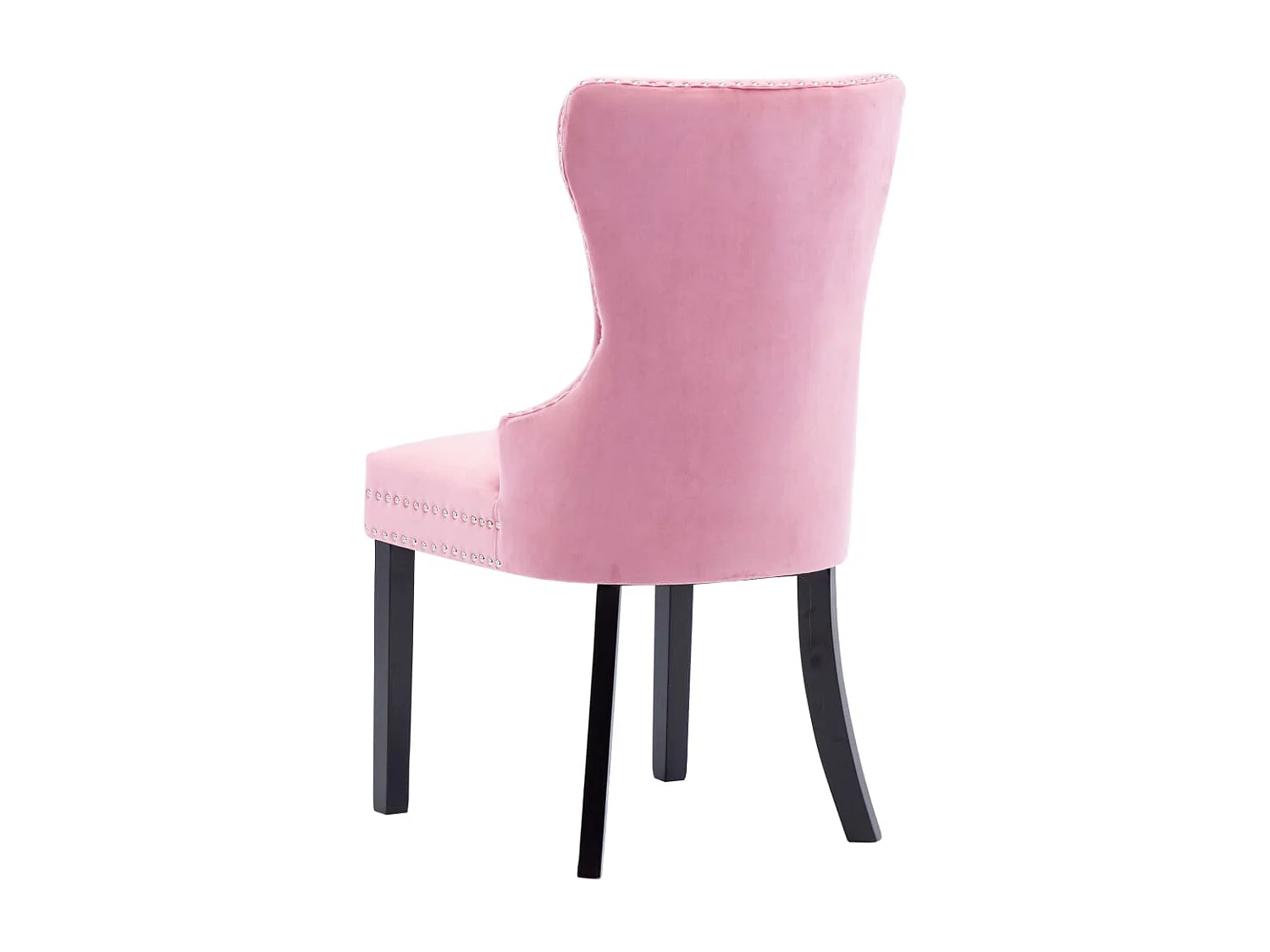 Cadeiras de jantar 2 pcs veludo rosa