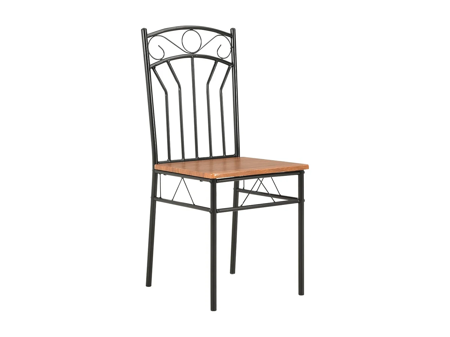 Chaises à manger lot de 2 marron MDF