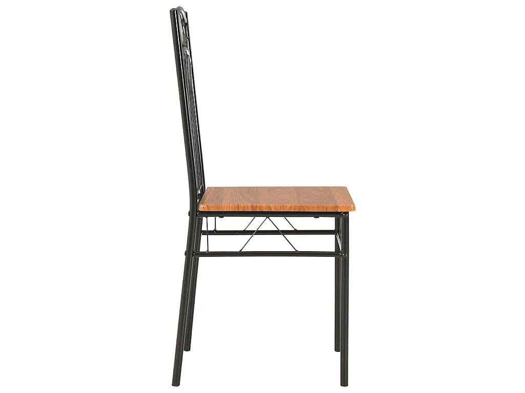 Chaises à manger lot de 2 marron MDF