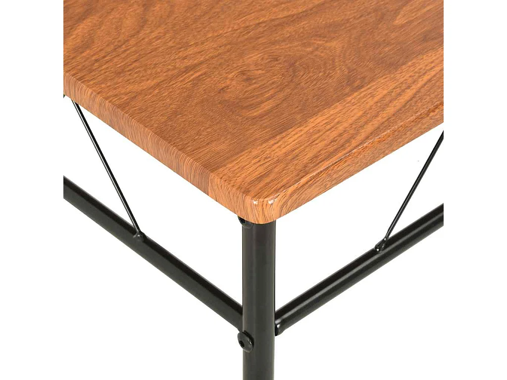 Chaises à manger lot de 2 marron MDF