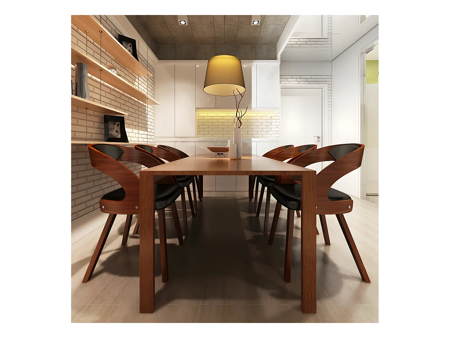 Sedie da Pranzo 6 pz Marroni in Similpelle