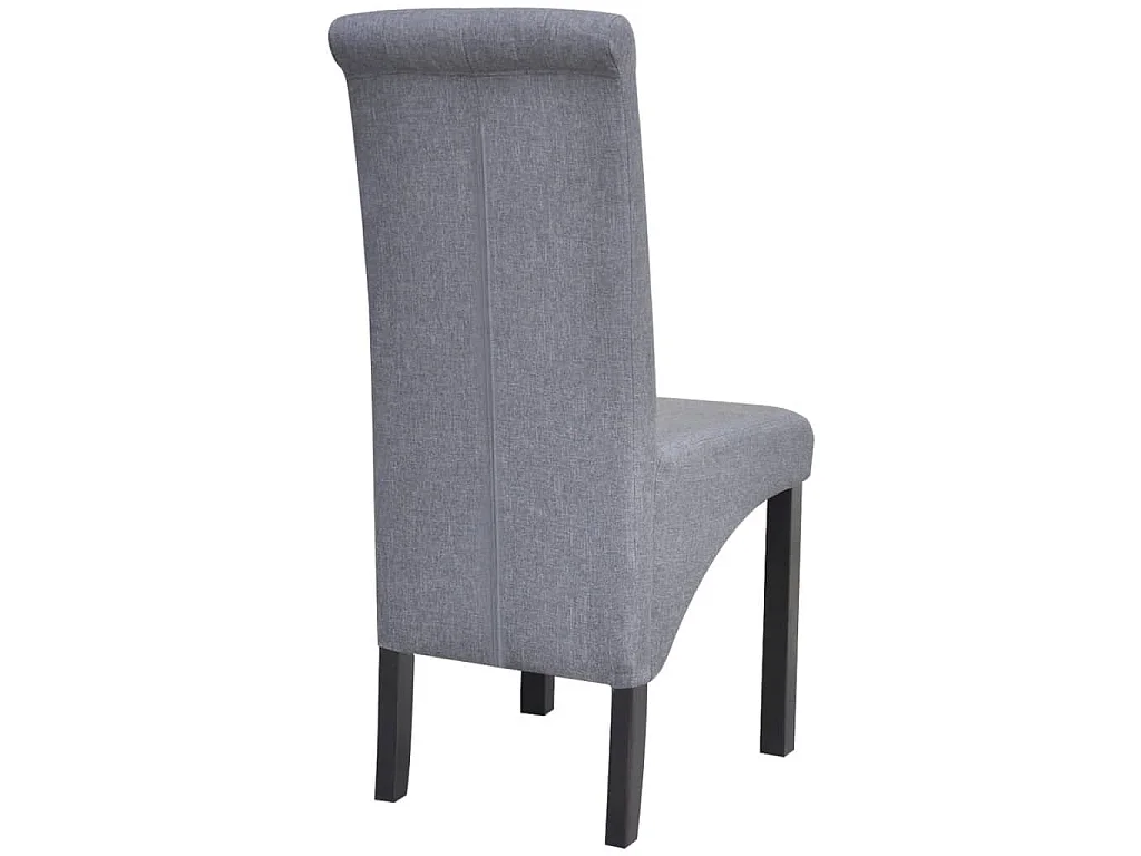 Eetkamerstoelen 6 st stof lichtgrijs