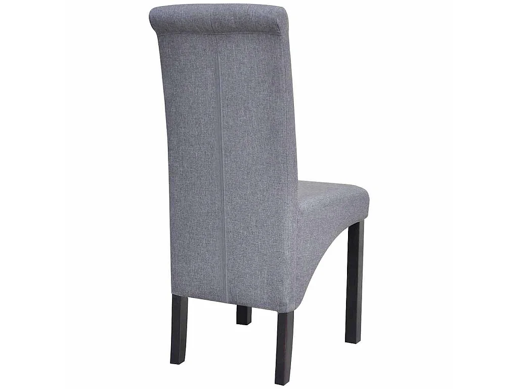 Eetkamerstoelen 6 st stof lichtgrijs