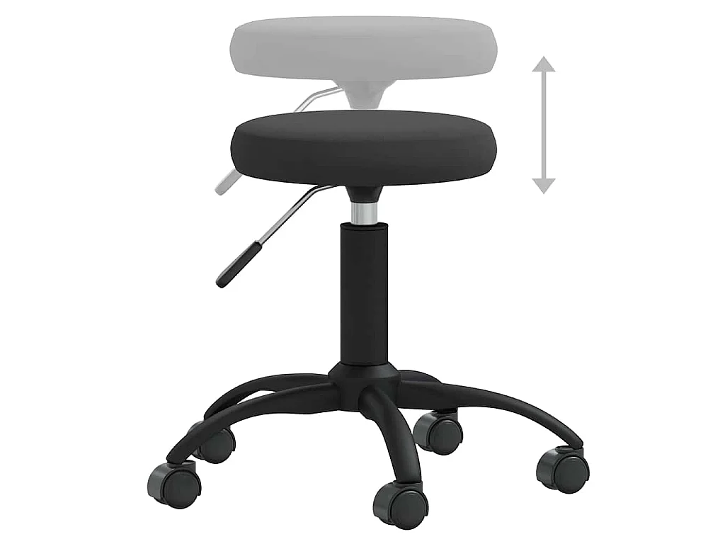 Chaise de salle à manger Noir Velours