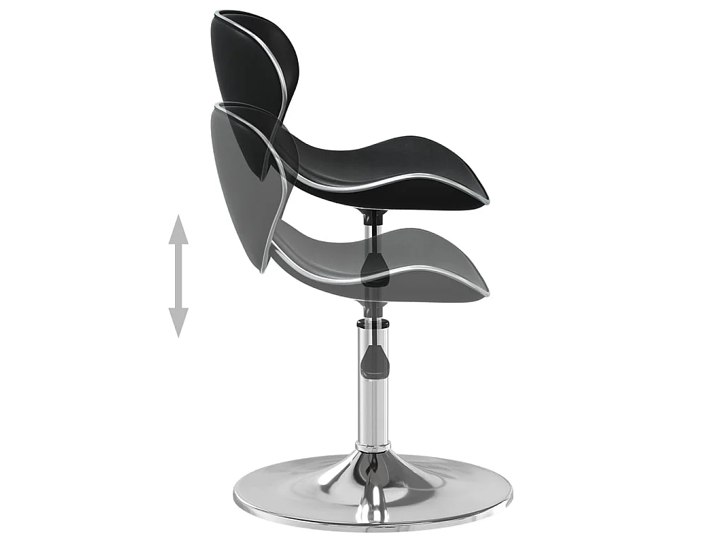 Cadeira de jantar couro artificial preto