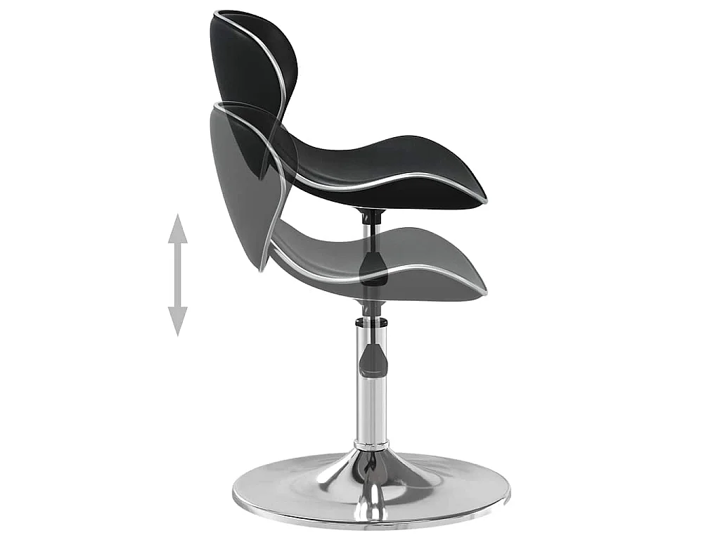 Chaise de salle à manger Noir Similicuir