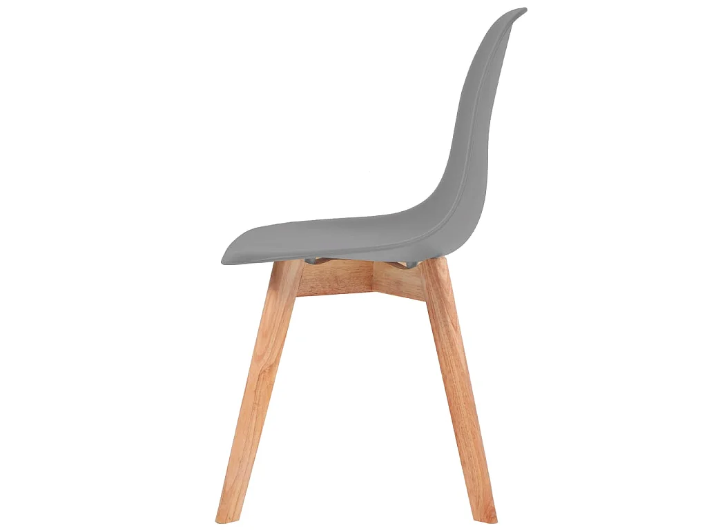 Chaises à manger lot de 6 Gris Plastique