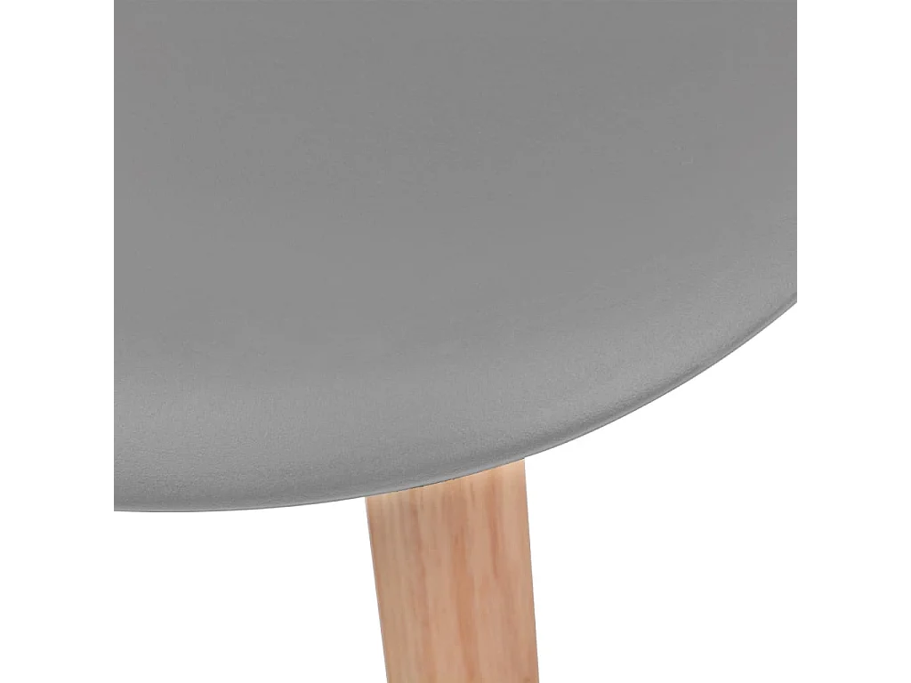 Chaises à manger lot de 6 Gris Plastique