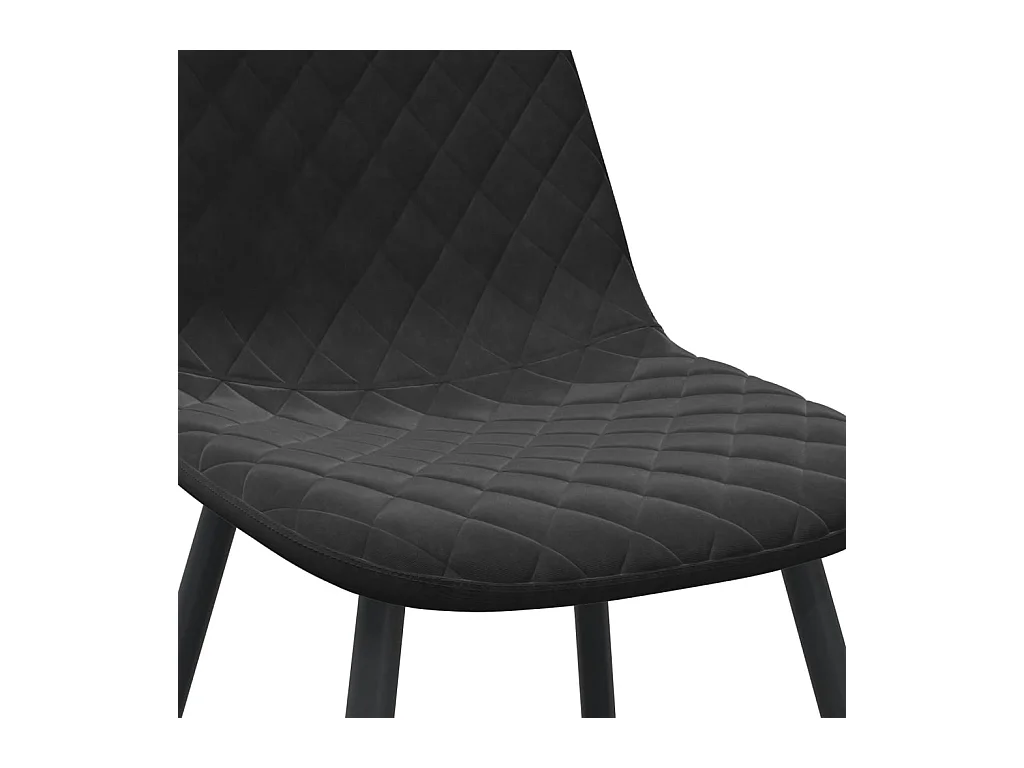 Chaises à manger lot de 6 noir velours
