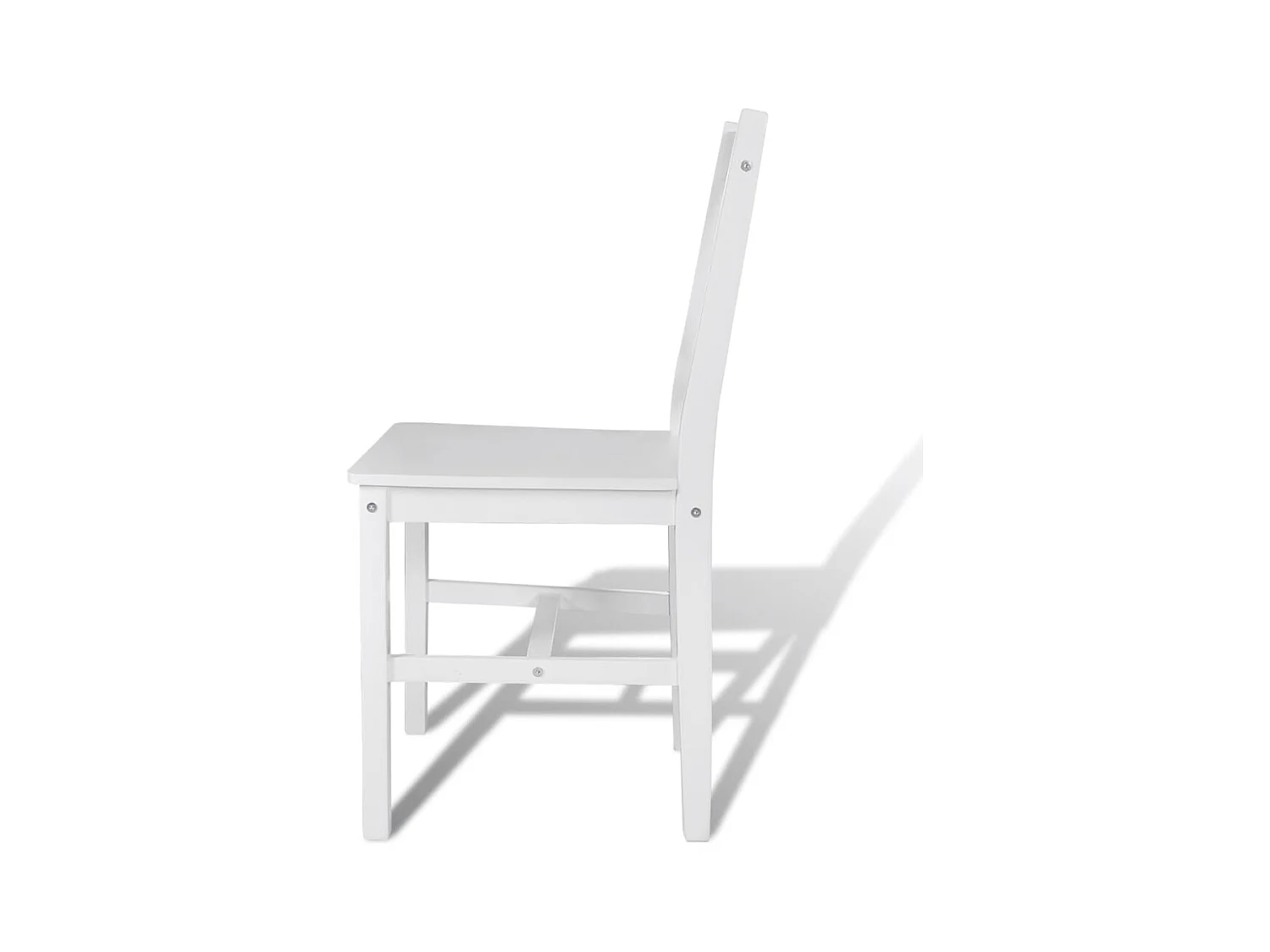 Esszimmerstühle 2 Stk. Weiß Kiefernholz