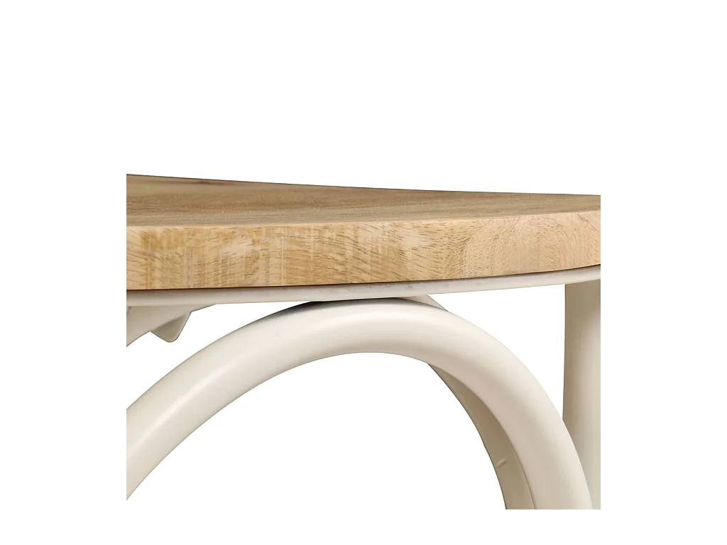 Esszimmerstühle 6 Stk. Weiß Mango-Massivholz