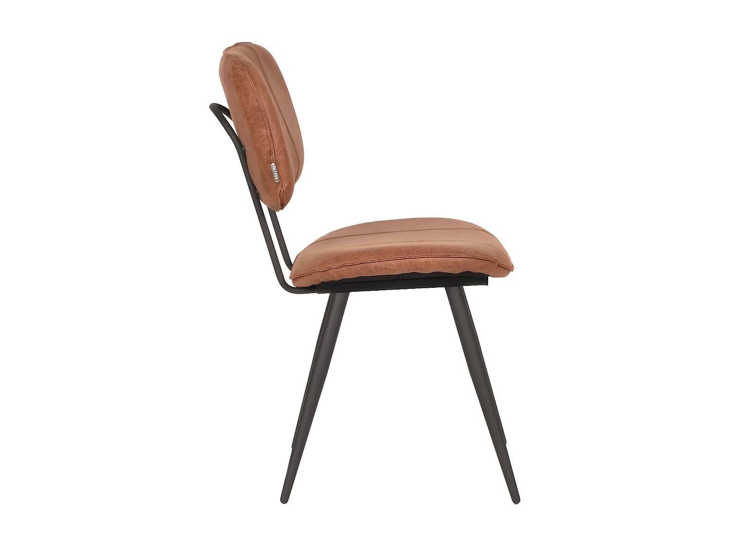 Chaises à manger lot de 2 Fos 49x60x87 cm cognac