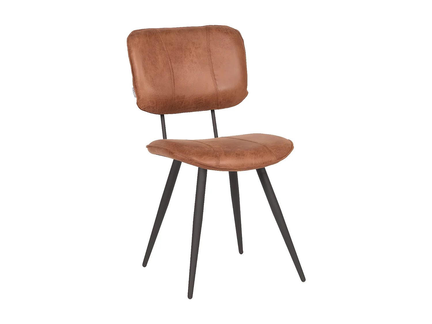 Chaises à manger lot de 2 Fos 49x60x87 cm cognac