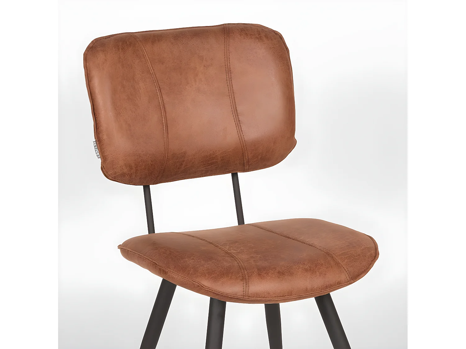 Chaises à manger lot de 2 Fos 49x60x87 cm cognac