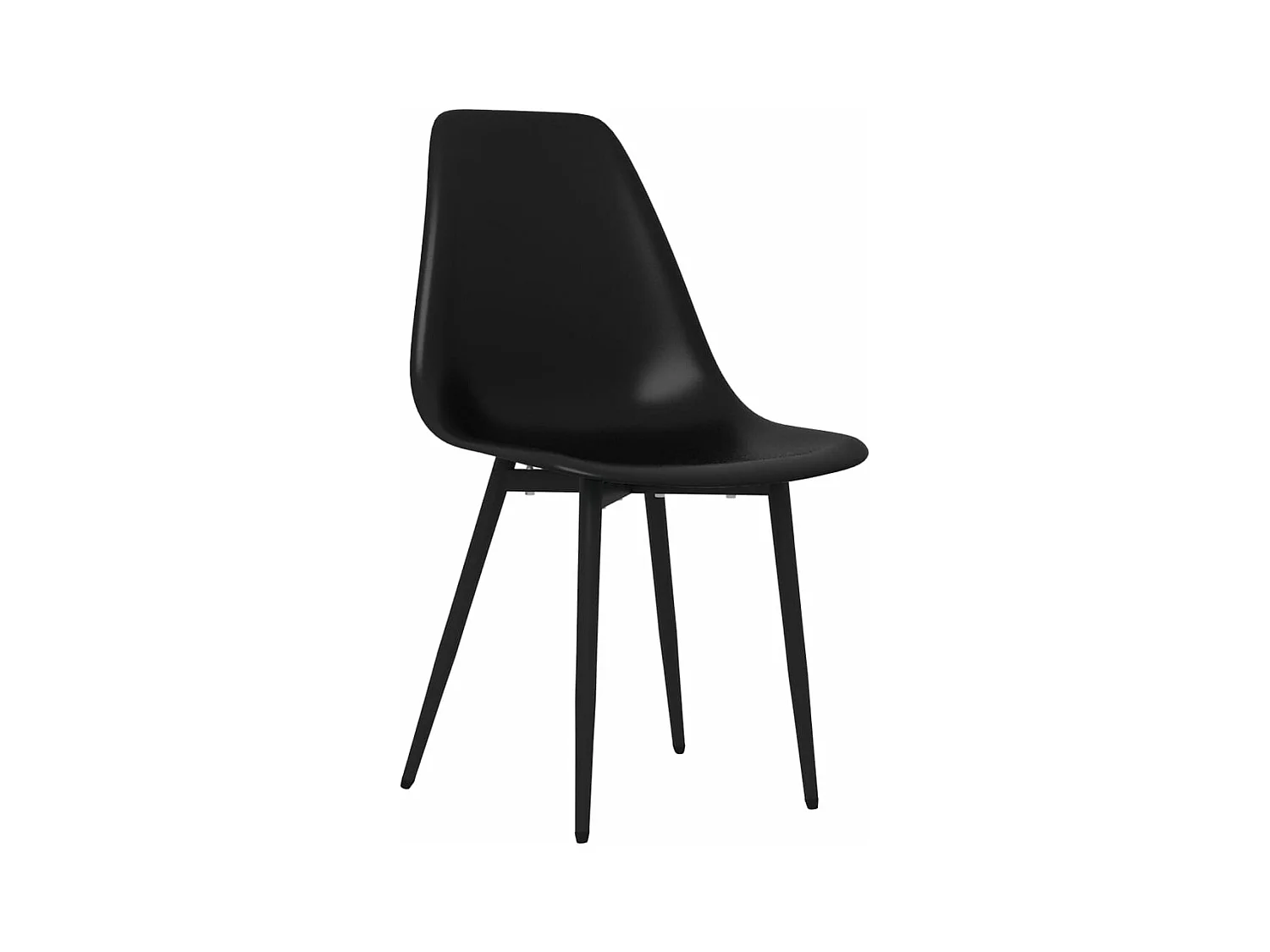 Eetkamerstoelen 4 st PP zwart